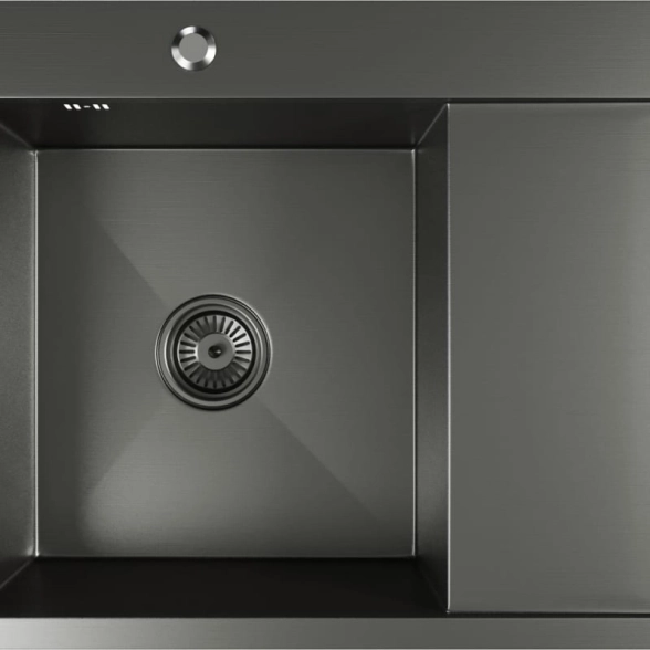 Мойка нерж. Mixline Pro 60х50 лев черн.графит