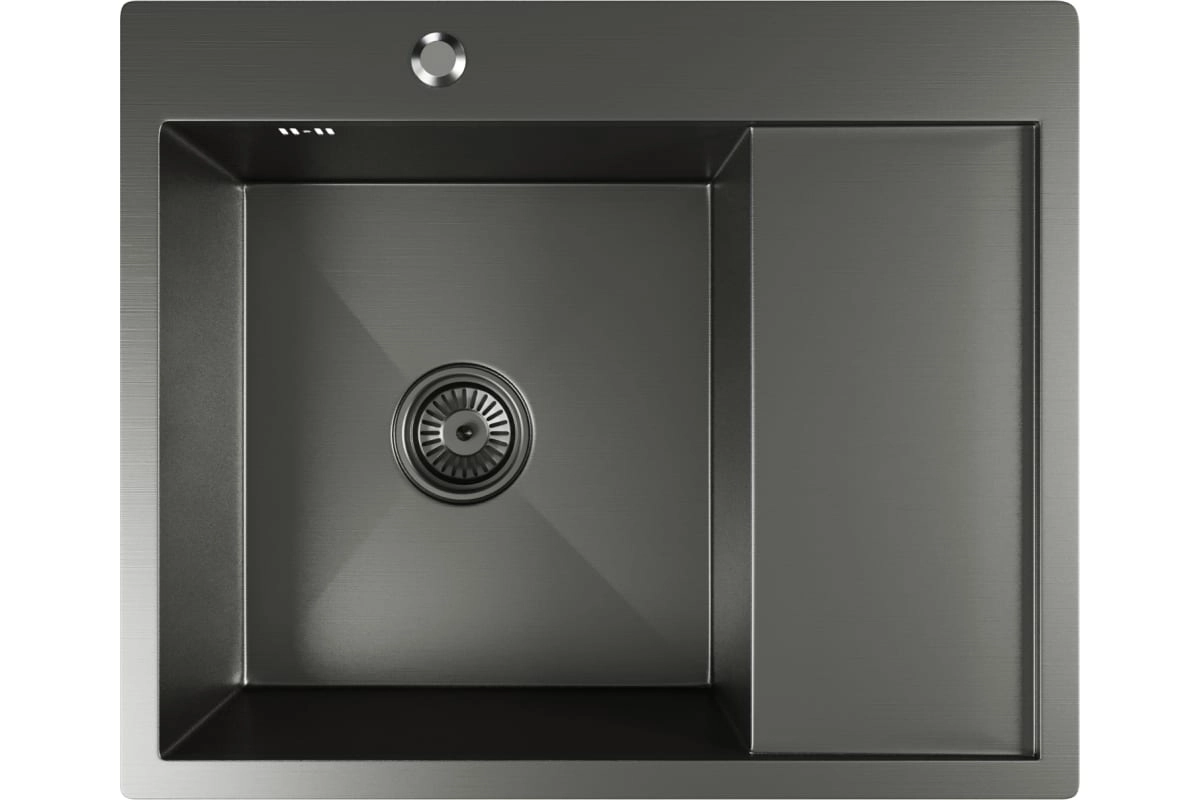 Мойка нерж. Mixline Pro 60х50 лев черн.графит