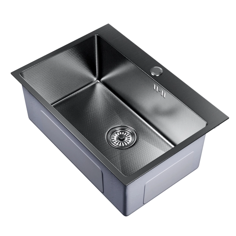 Мойка нерж. Mixline Pro 65х45 черн.графит нано-image-1