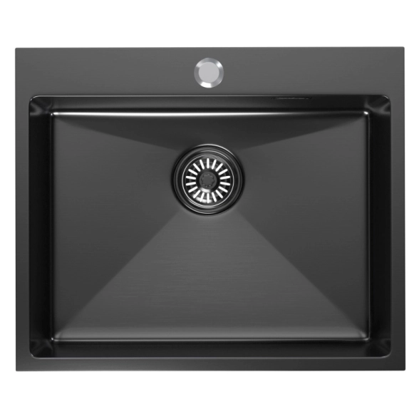 Мойка Mixline Pro 22см 60*50 3.0 вып 3 с сиф. черн.графит
