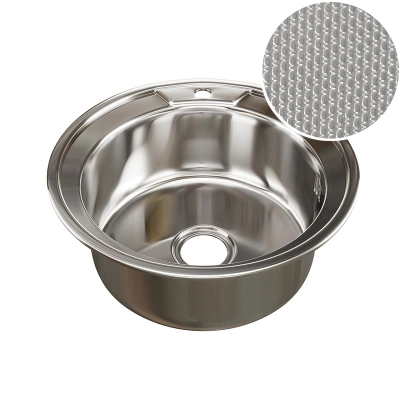 Мойка Mixline круг d51(0,8) декор с сифоном 532307
