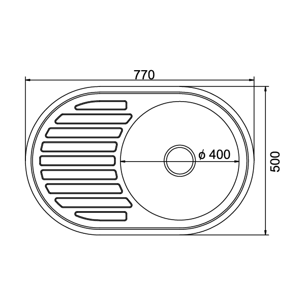 Мойка Mixline 50х77 прав вып 3 1/2 528189 c сифоном 16см-image-1