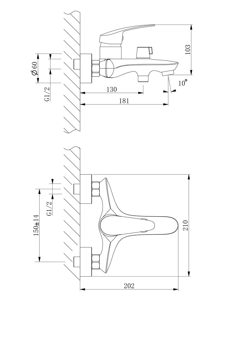 Смеситель д/в Lemark Линара LM0414C кор излив, дивертор-image-1