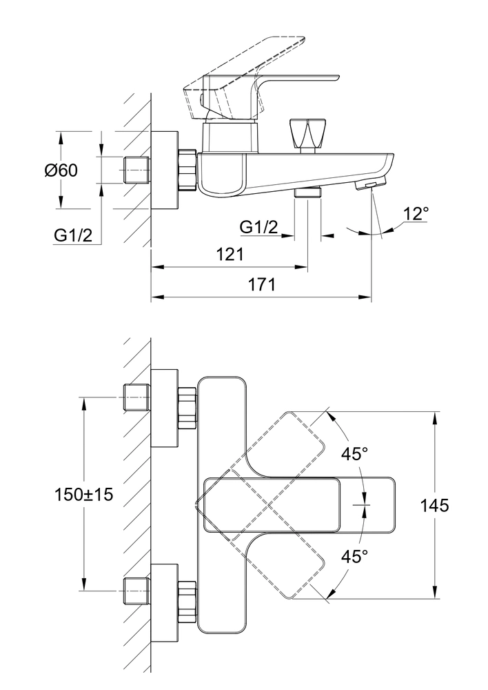Смеситель для ванны Cersanit GEO 63040-image-7
