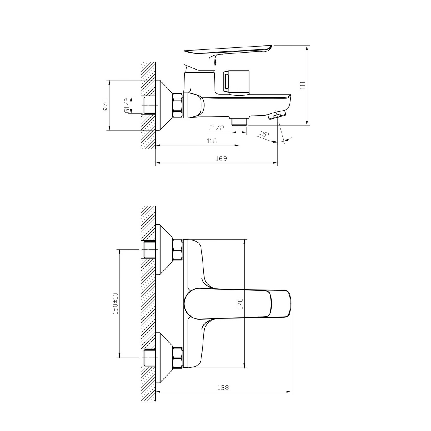 Смеситель д/в Esko Лагос/Lagos LG54 хром-image-2