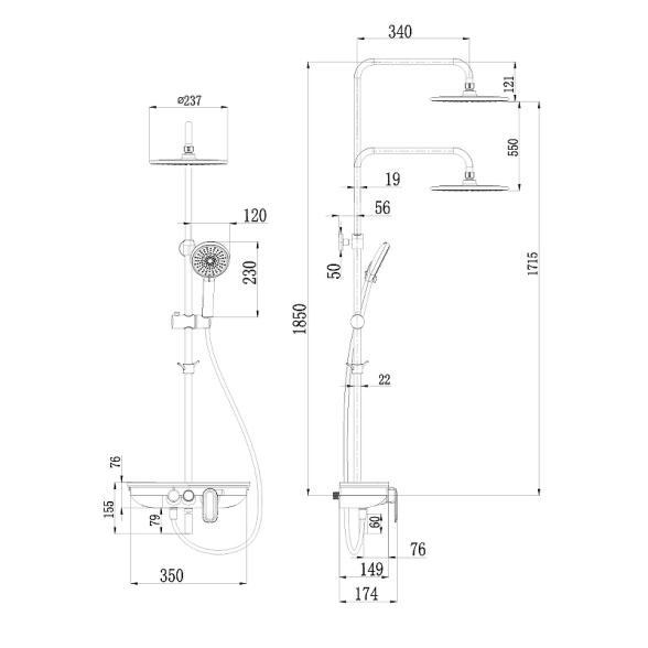 Душ система Lemark Tropic LM7012BL для ванны и душа AUT-image-3