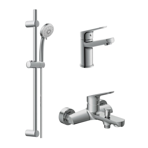 Комплект смесителей для ванны Ceranit FLAVIS 64508 3в1 ст.Vibe