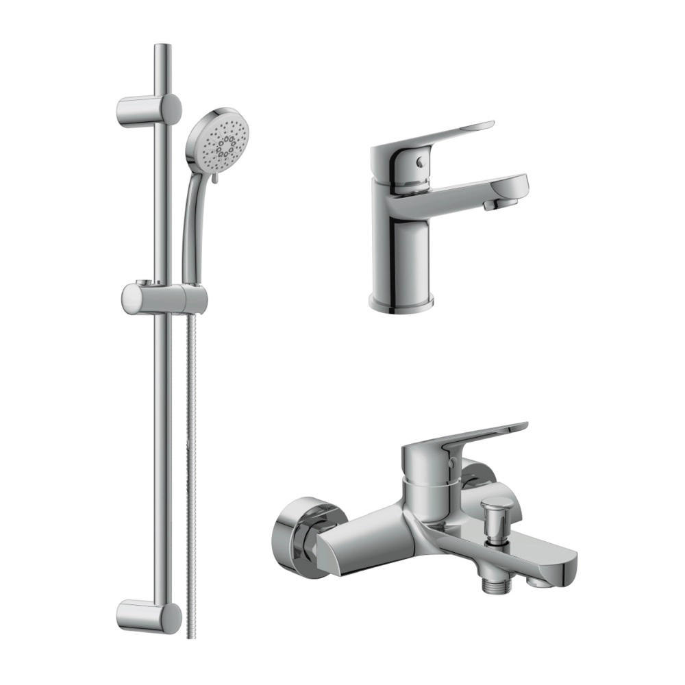 Комплект смесителей для ванны Ceranit FLAVIS 64508 3в1 ст.Vibe