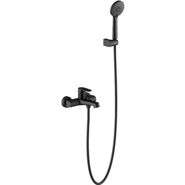 Смеситель для ванны AQUATEK Оберон AQ1249MB черный матовый с душем