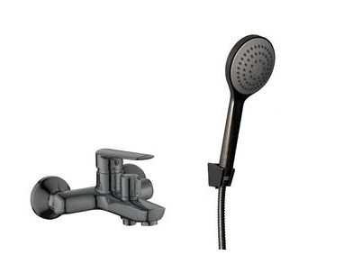 Смеситель д/в Esko Лагос графит/Lagos Gun Metal LG54AGM/LG54GM с акс.