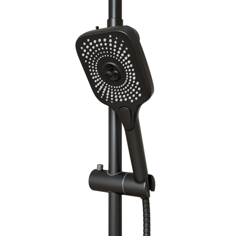 Душевая система Milxline Solo Black ML34-06 35k черная +лейка 3 позиции-image-3