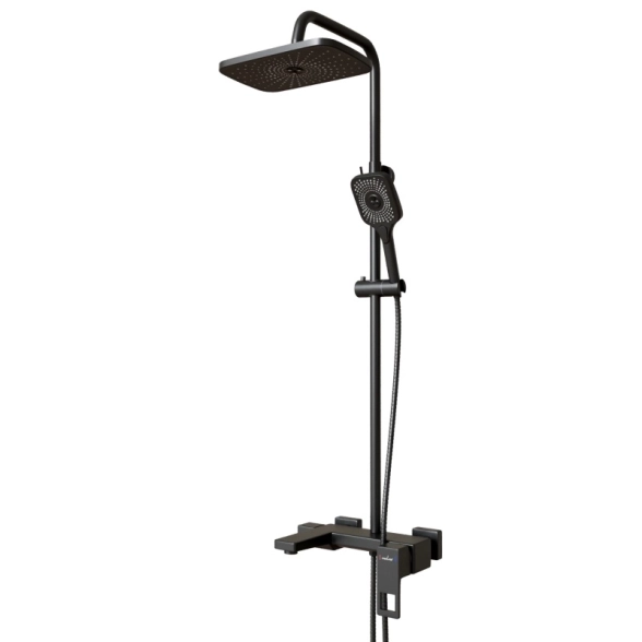 Душевая система Milxline Solo Black ML34-06 35k черная +лейка 3 позиции