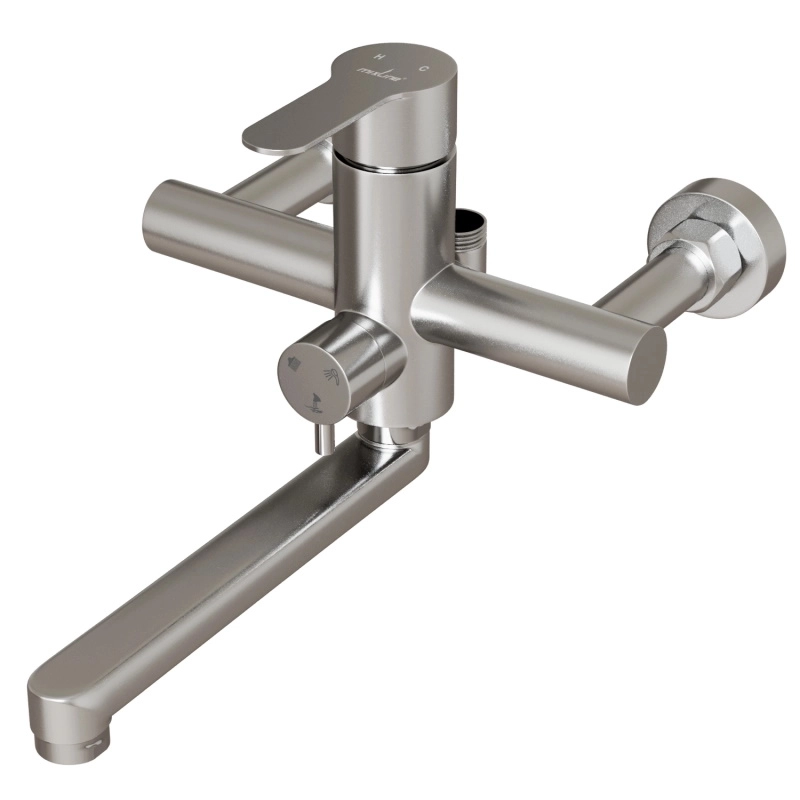 Душевая система Milxline Stainless MLSS32-06 35k из нержавеющей стали+лейка 3 позиции-image-1