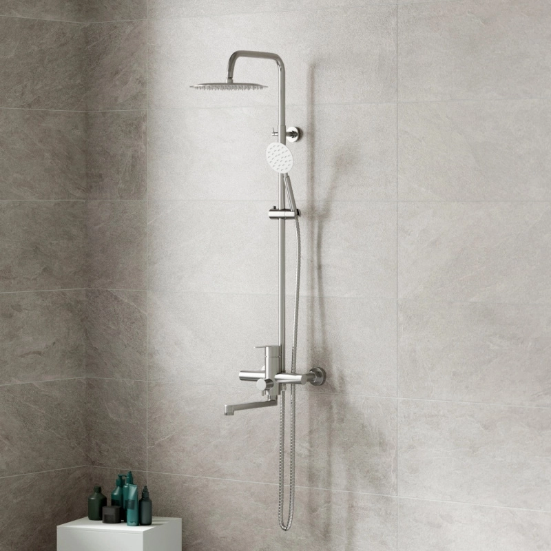 Душевая система Milxline Stainless MLSS32-06 35k из нержавеющей стали+лейка 3 позиции-image-5