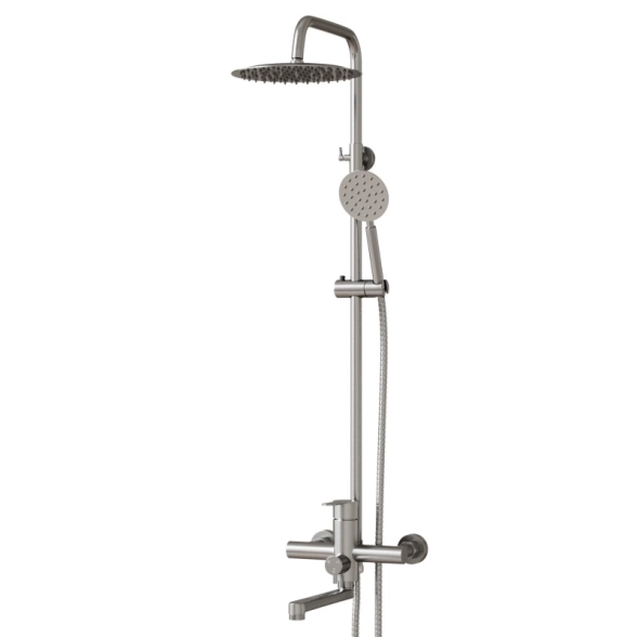 Душевая система Milxline Stainless MLSS32-06 35k из нержавеющей стали+лейка 3 позиции