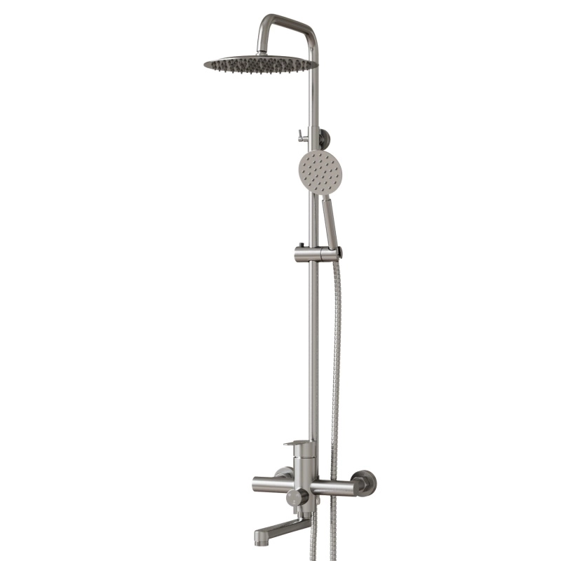 Душевая система Milxline Stainless MLSS32-06 35k из нержавеющей стали+лейка 3 позиции