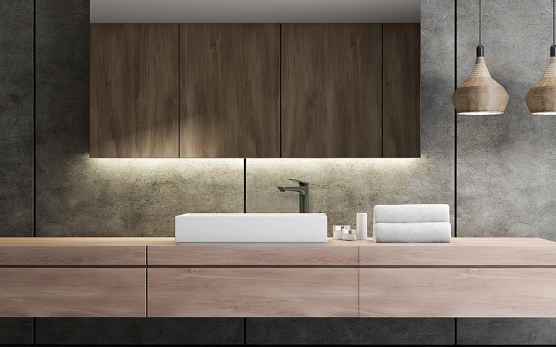 Смеситель д/у Lemark Bronx LM3709GM монолит графит-image-2