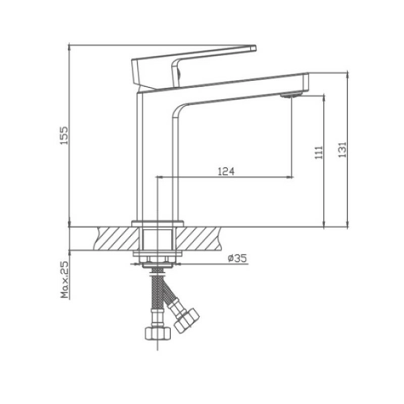 Смеситель для умывальника Haiba HB10615-7-image-1