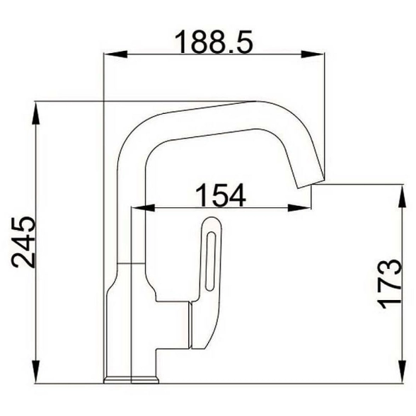 Смеситель д/у Haiba HB10825-7 Черный-image-1