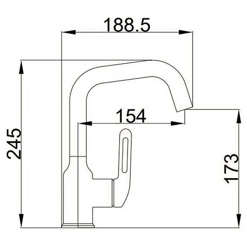 Смеситель д/у Haiba HB10825-7 Черный-image-1