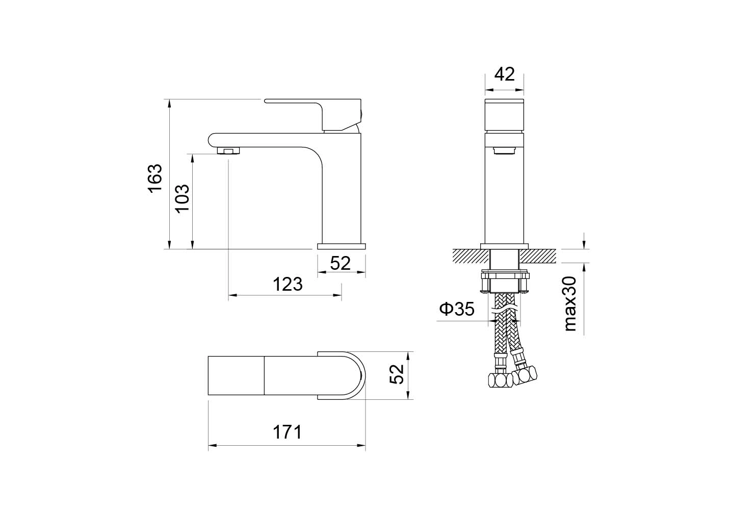 Смеситель для умывальника AQUATEK Лира 103 AQ1410CR-image-1