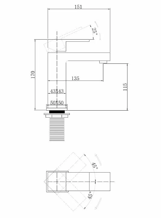 Смеситель для умывальника ABBER Daheim AF8210SP сатин-image-1