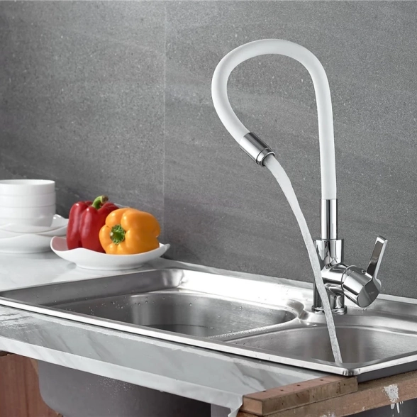 Смеситель в/м Ledeme 4898-3L 35k сил/изл. белый+хром-image-3