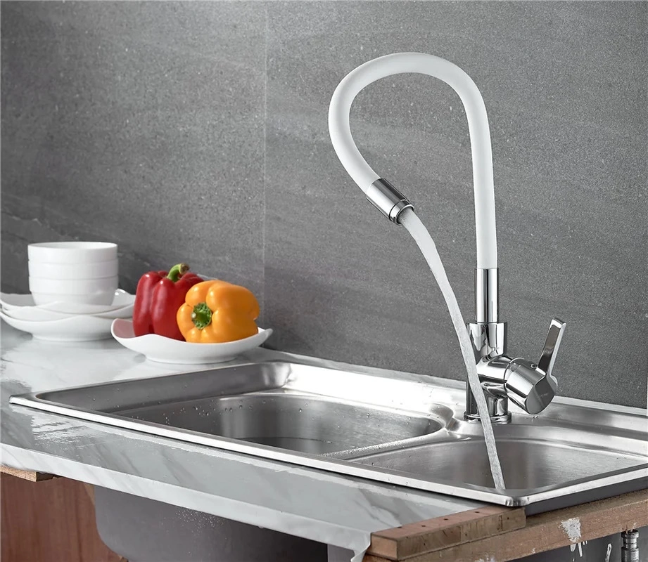 Смеситель в/м Ledeme 4898-3L 35k сил/изл. белый+хром-image-3
