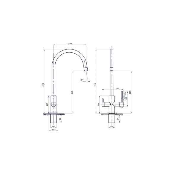 Смеситель д/м Mixline MLSS-03202 бронза фильт AUT-image-5