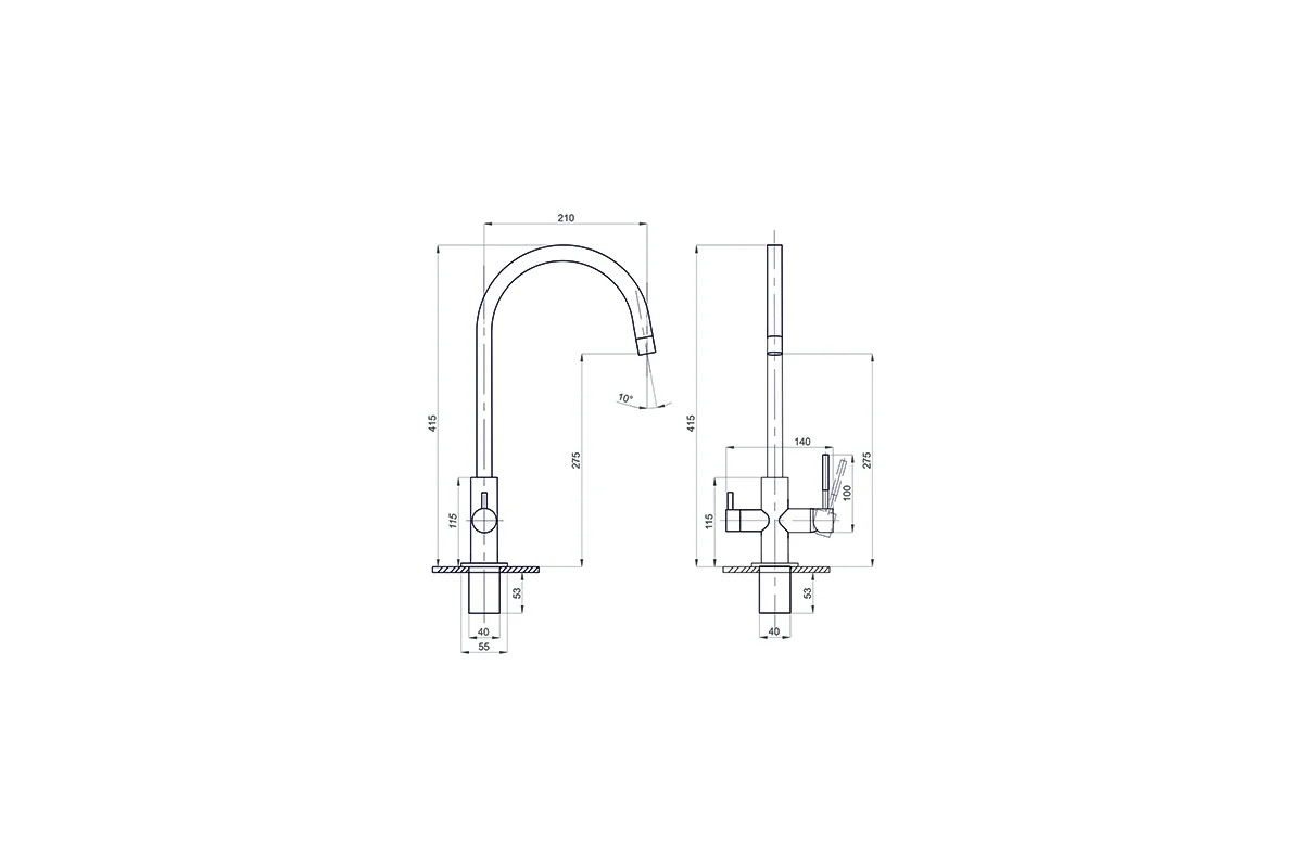 Смеситель д/м Mixline MLSS-03202 бронза фильт AUT-image-5
