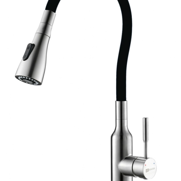 Смеситель в/м Lemark 5082S black гиб.изл. AUT