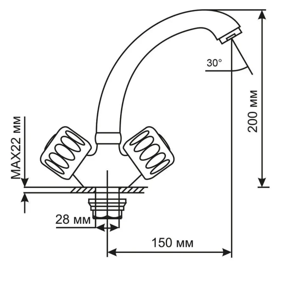 Смеситель в/м Mixline ML02-032-image-1