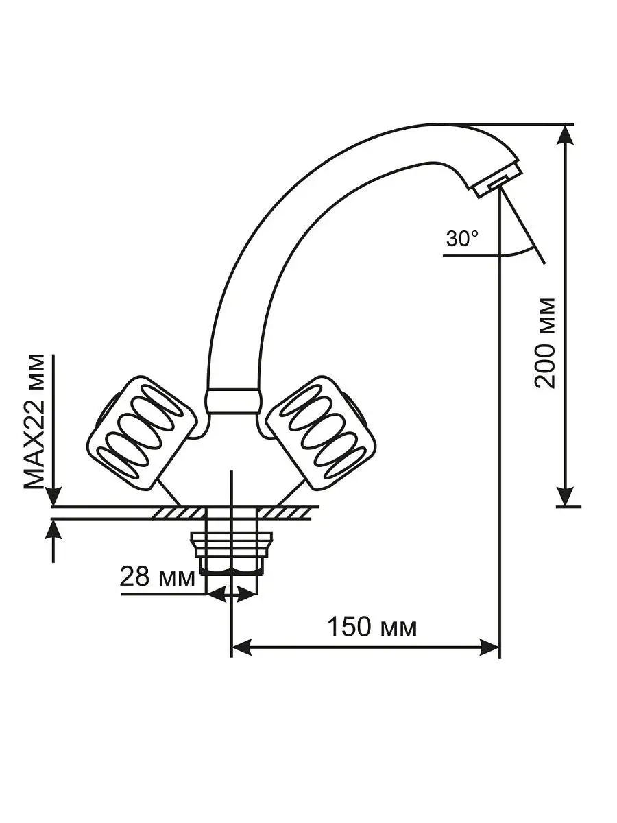 Смеситель в/м Mixline ML02-032-image-1