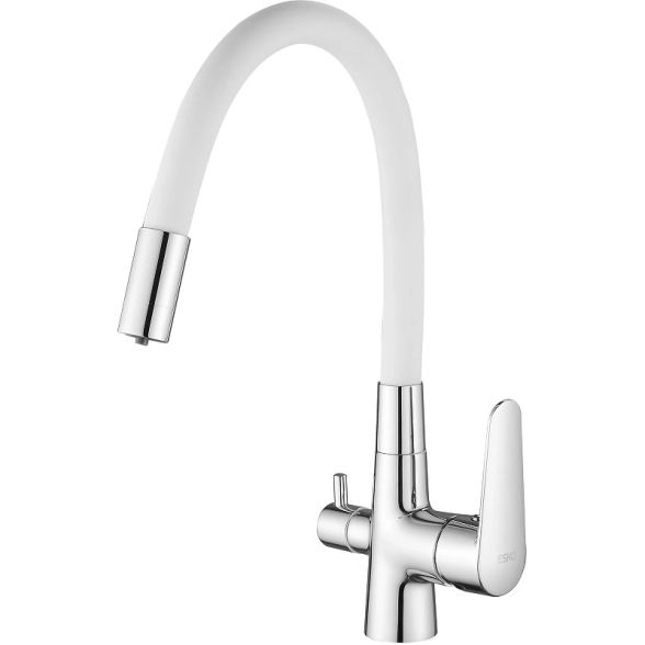 Смеситель для мойки Coral CL 03 W белый
