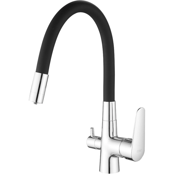 Смеситель в/м Esko Кораллы/Coral CL 03 B/CL03CrB черный фильтр
