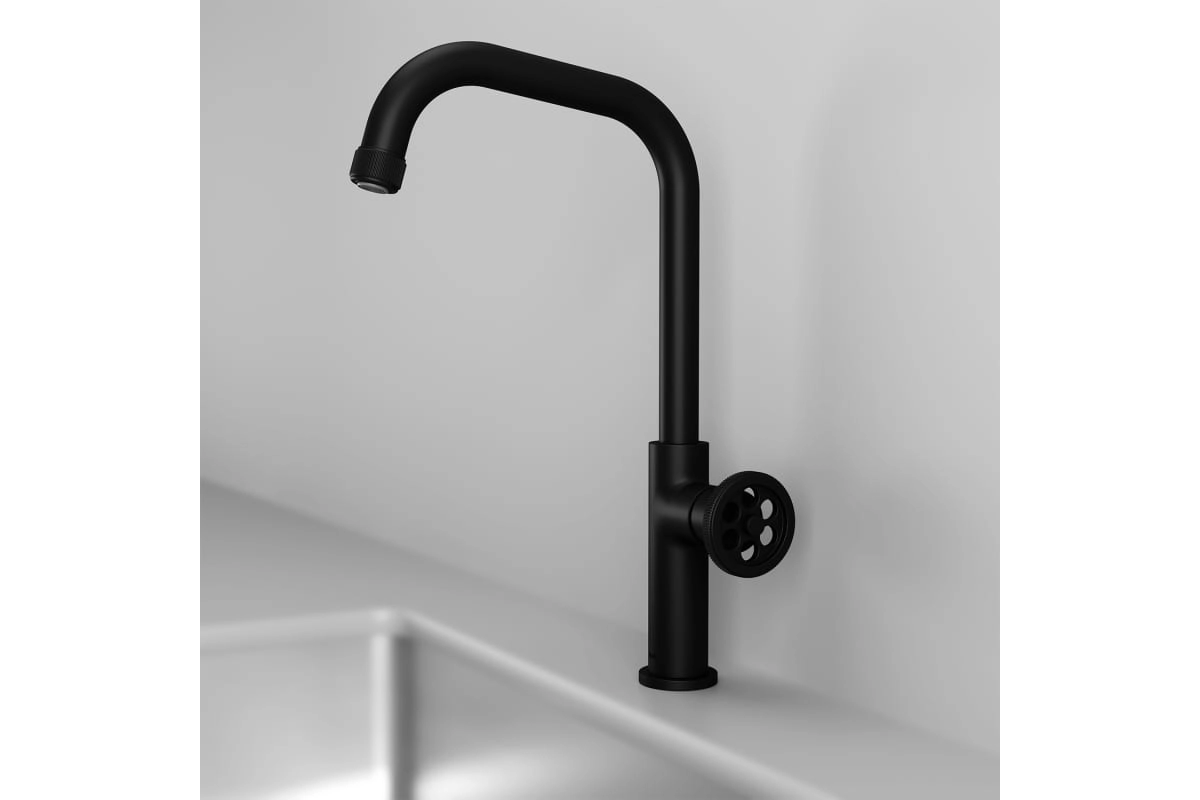 Смеситель для мойки IDDIS Grange GRABL00i05 высокий излив черный-image-3