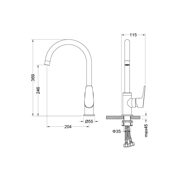 Смеситель для мойки AQUATEK Бетта AQ1182CR-image-2