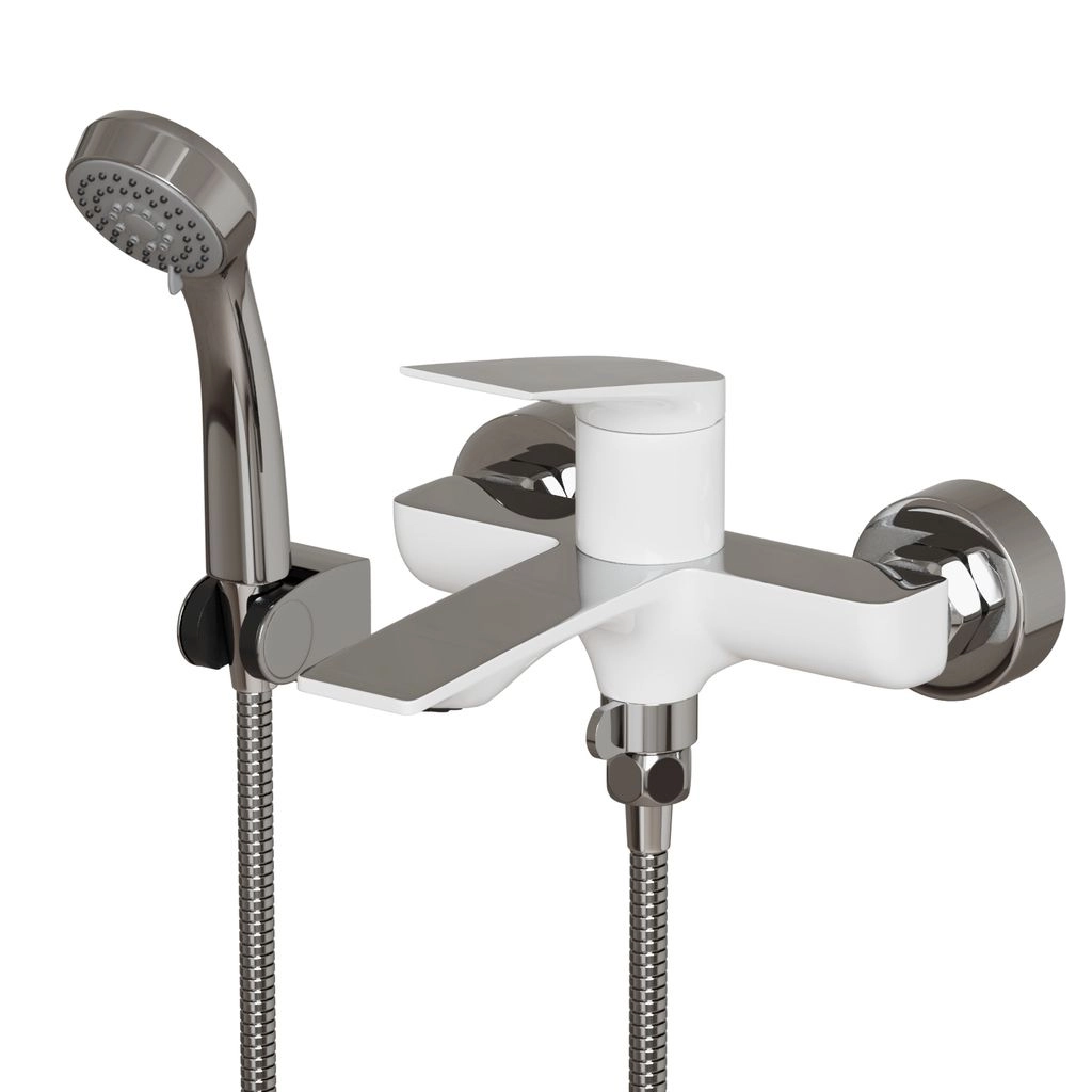 Смеситель д/в 35к MIXLINE ML-41-01 Swan White белый хром-image-2