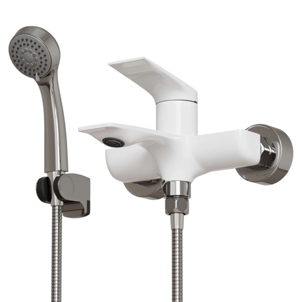 Смеситель д/в 35к MIXLINE ML-41-01 Swan White белый хром
