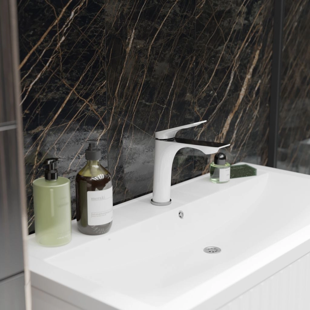 Смеситель д/у 30к MIXLINE ML-41-04 Swan White белый хром-image-3