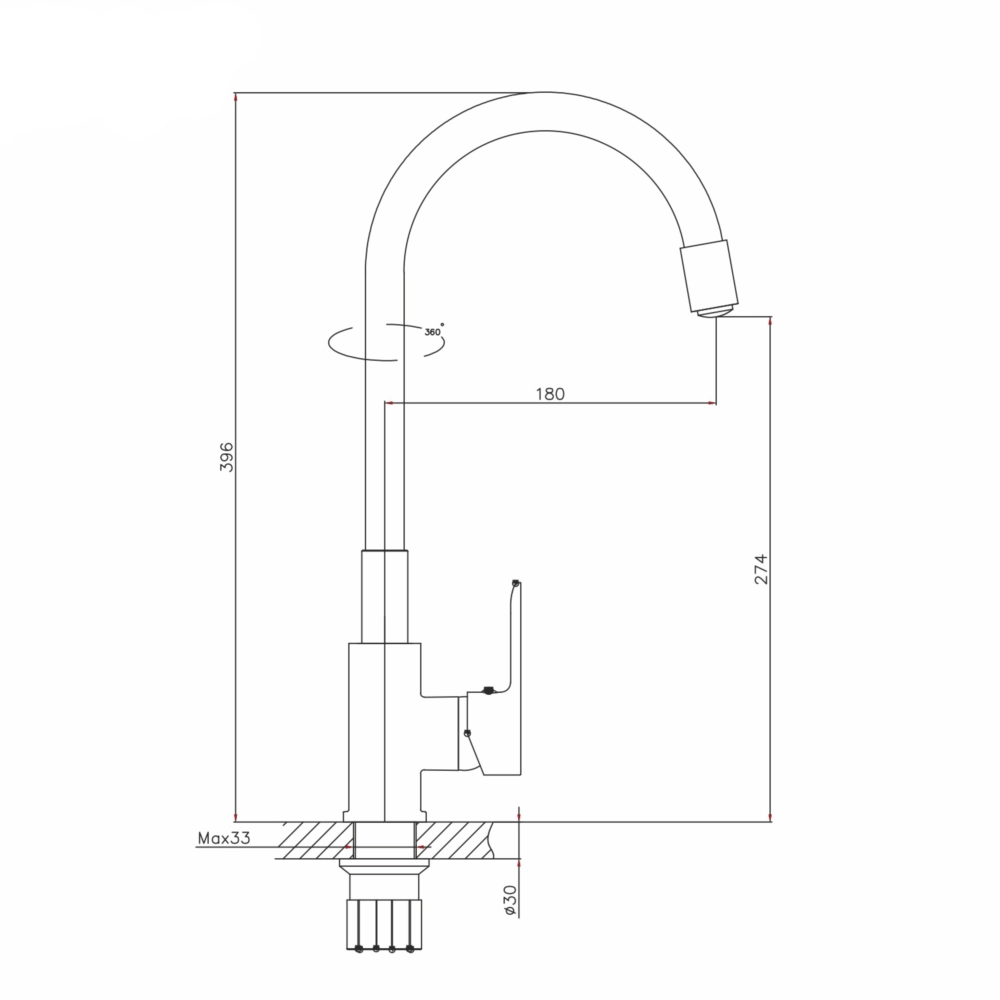 Смеситель в/м MIXLINE Round Black ML23-097 черный-image-4
