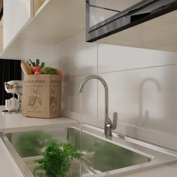 Смеситель для мойки Mixline 30k ML21-032 Elegant с высоким изливом-image-3