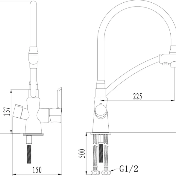 Смеситель для мойки Lemark Комфорт LM3070C-White-image-1