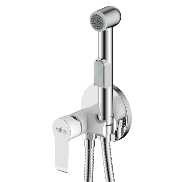 Смеситель д/биде встраив ROSSINKA W25-51 бел-хром