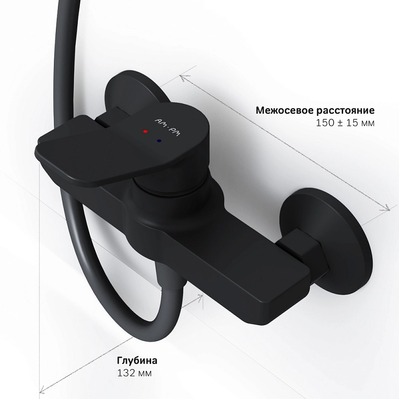 Смеситель для душа Am.Pm X-Joy F85A20022 черный-image-6