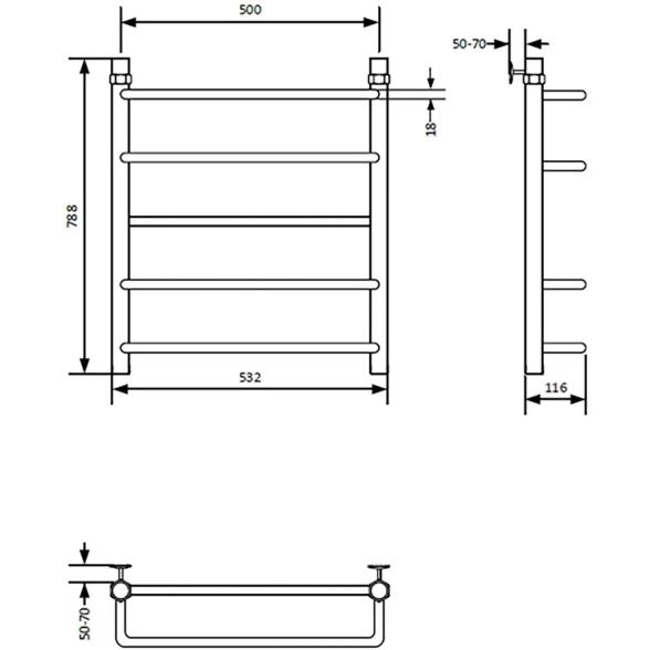 Пол/сушитель ZOX ЛЦ 60*50 1" 5перекл. МИКС универс. подкл.-image-2