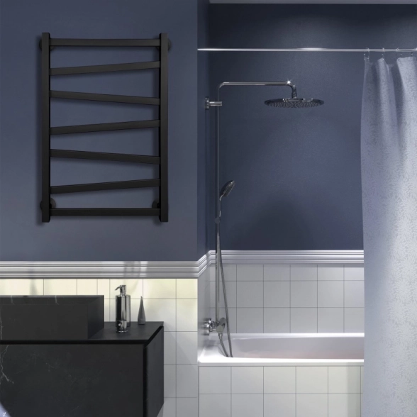 Пол/сушитель водяной INDIGO Element 80x50 3/4" к-3 черный муар AUT-image-2