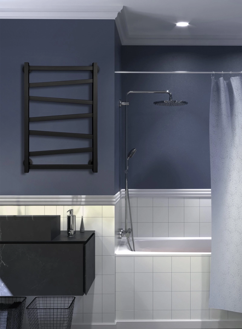 Пол/сушитель водяной INDIGO Element 80x50 3/4" к-3 черный муар AUT-image-2
