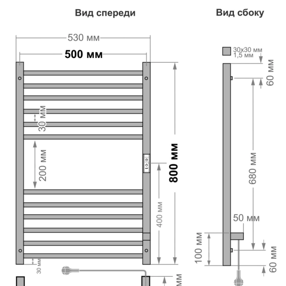 Пол/сушитель эл. INDIGO Attic 80x50 универс. MorokkoFes-image-1