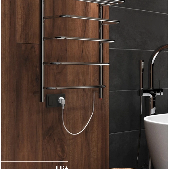 Пол/сушитель эл. INDIGO Hit 60x50 универс. полир. хром-image-1